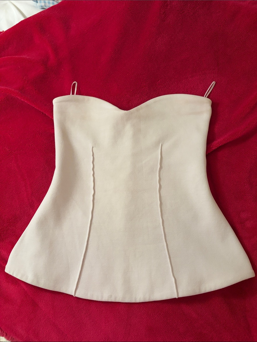 Zara White Strapless Top Size S